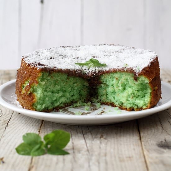 Coconut-chocolate-mint cake