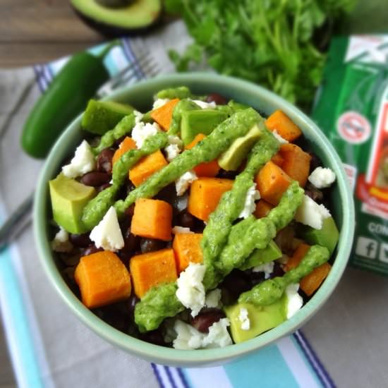 Aji Sweet Potato Burrito Bowls