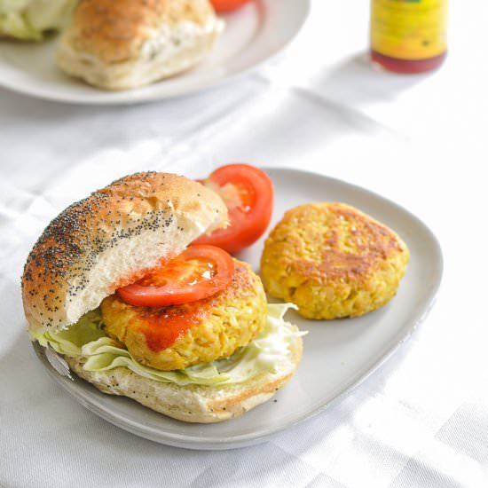 Chickpea and Cauliflower Burger