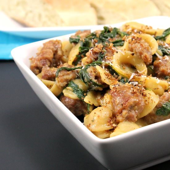 One Pot Sausage Orecchiette