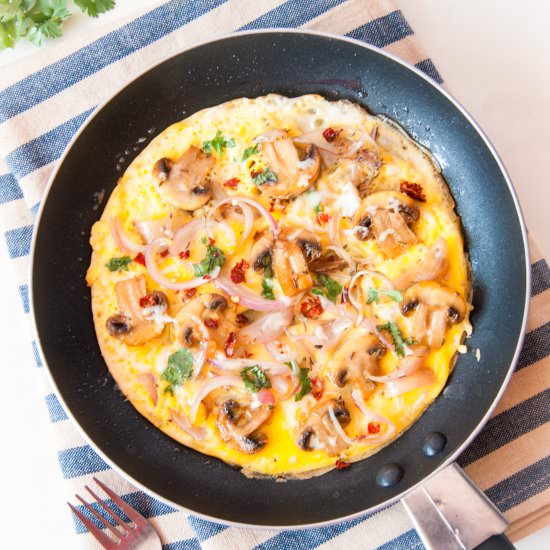 Mushroom and Cheese Omelette