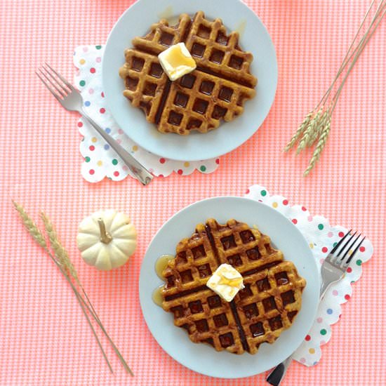 Pumpkin Spice Latte Waffles