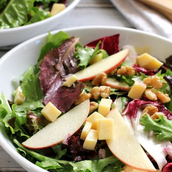 Apple, Gouda, Walnut Salad