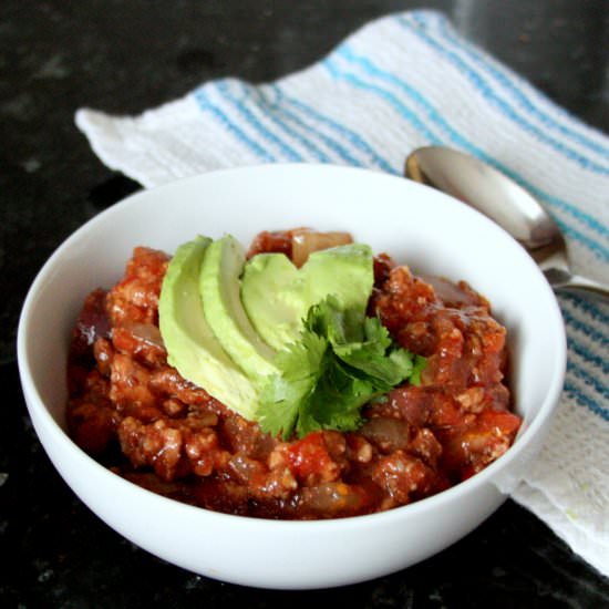Slow Cooker Chili (No Beans)