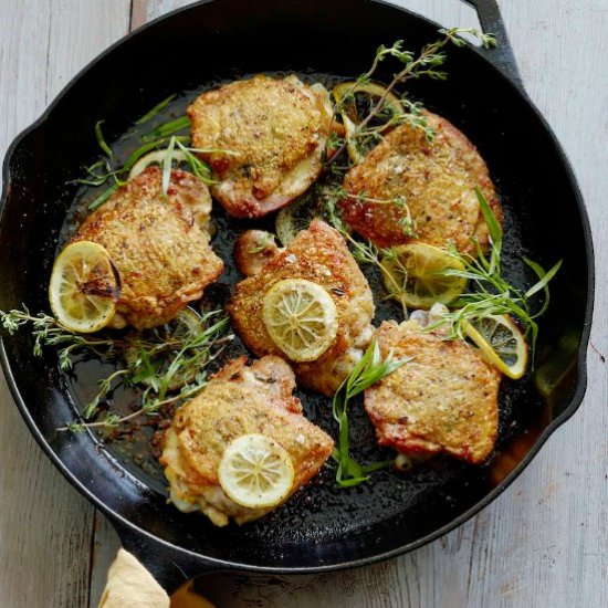 Crispy Lemon Chicken Thighs