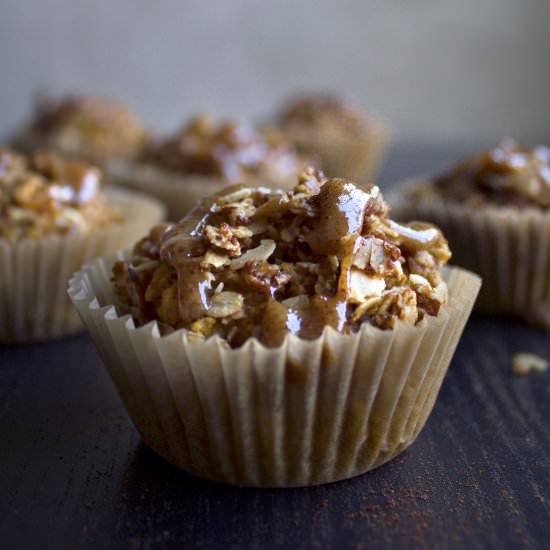Glazed Pumpkin Crumb Muffins