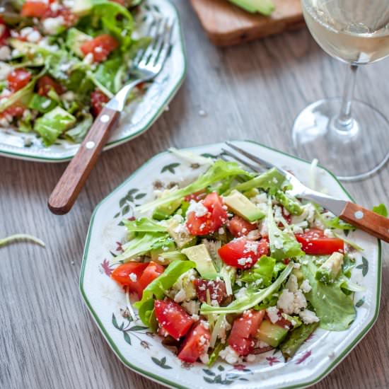 Avocado & Feta green salad