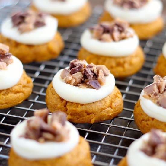 Pumpkin Heath Bar Cookies