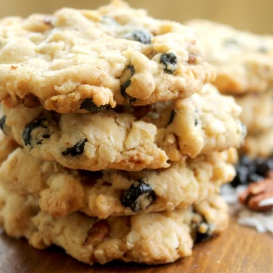Blueberry Coconut Oatmeal Cookies