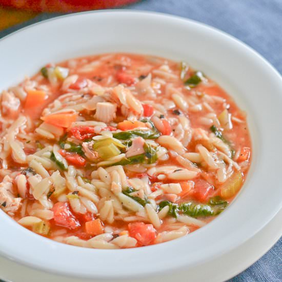 Italian Orzo Spinach Soup