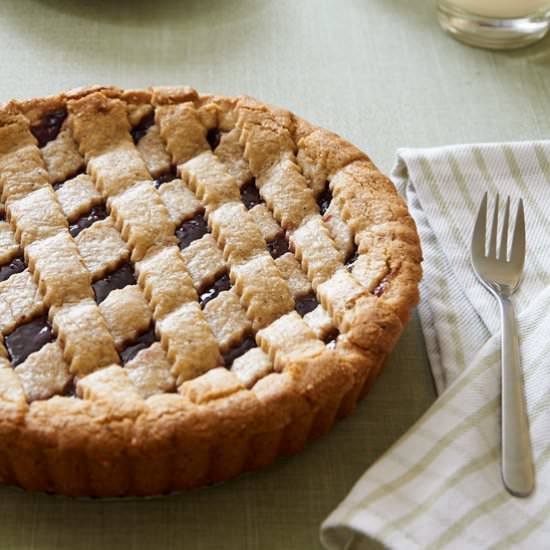 Peanut Butter & Jelly Linzer Torte