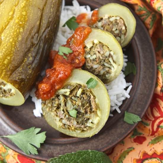 Lebanese stuffed zucchini