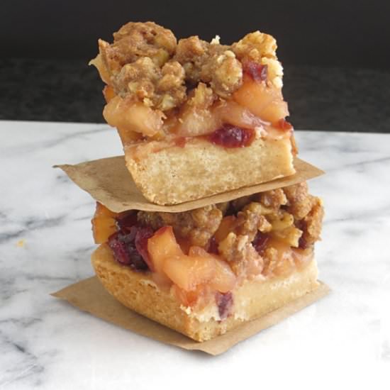 Apple cranberry walnut bars