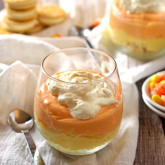 Candy Corn Cheesecake Parfaits