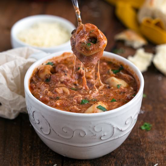 Crockpot Tortellini Lasagna Soup
