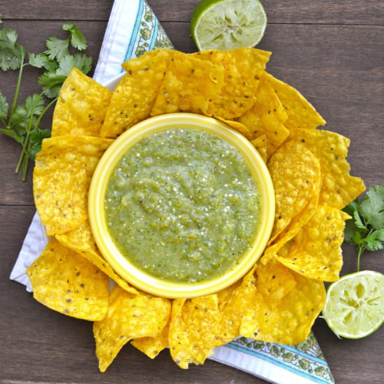 Roasted Tomatillo & Jalapeno Salsa