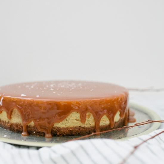 Salted Caramel Pumpkin Cheesecake