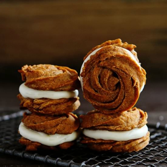 Pumpkin Rose Cookies