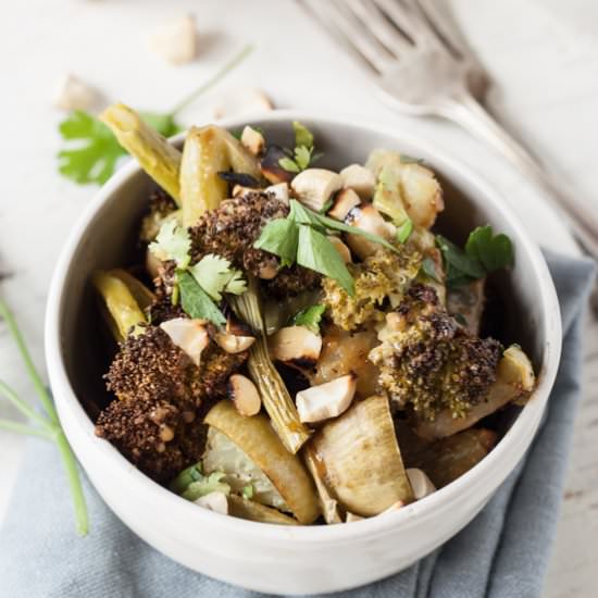 Kohlrabi + Broccoli Salad