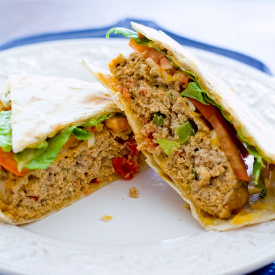 Stuffed Mexican Turkey Burgers