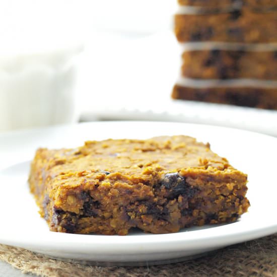 Pumpkin Chocolate Chip Cookie Bars