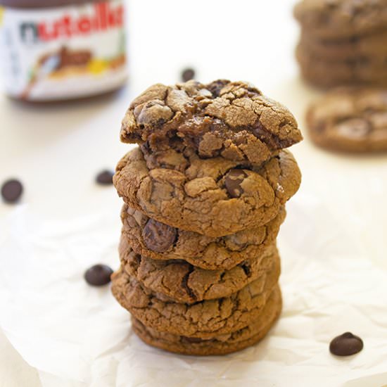 Nutella Chocolate Chip Cookies