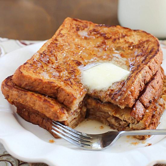 Healthier Pumpkin French Toast