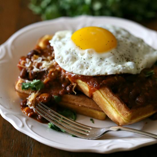 Cornbread Waffles & Chili