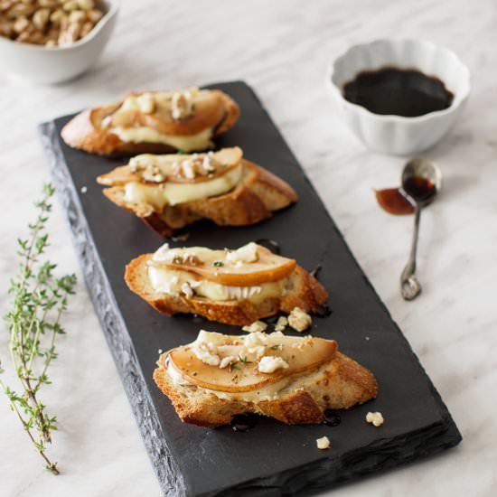 Pear and Brie Crostini