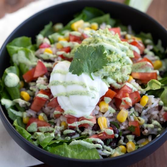 Cilantro-Lime Rice Burrito Bowls