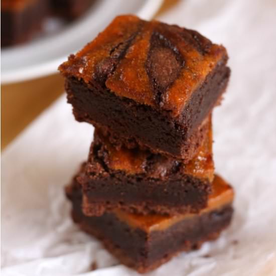 Pumpkin Swirl Brownies