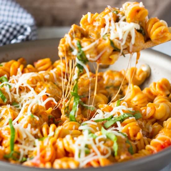Spicy Sausage & Spinach Pasta