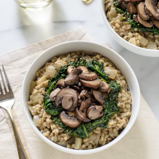 Barley Risotto with Mushrooms