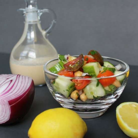 Cucumber Chickpea Salad