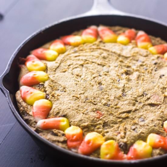 Healthy Halloween Skillet Cookie