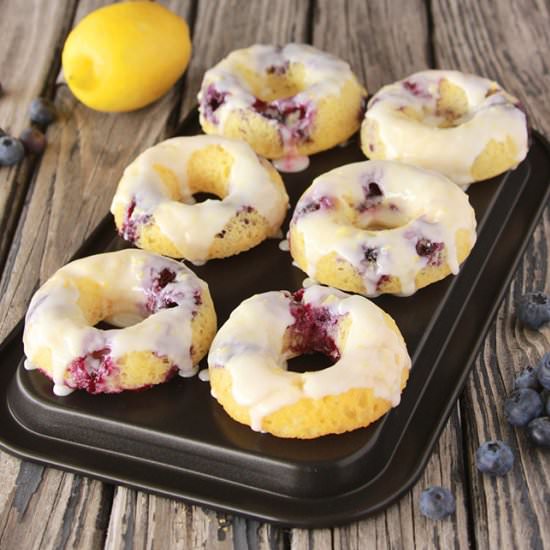 Baked Blueberry Lemon Donuts