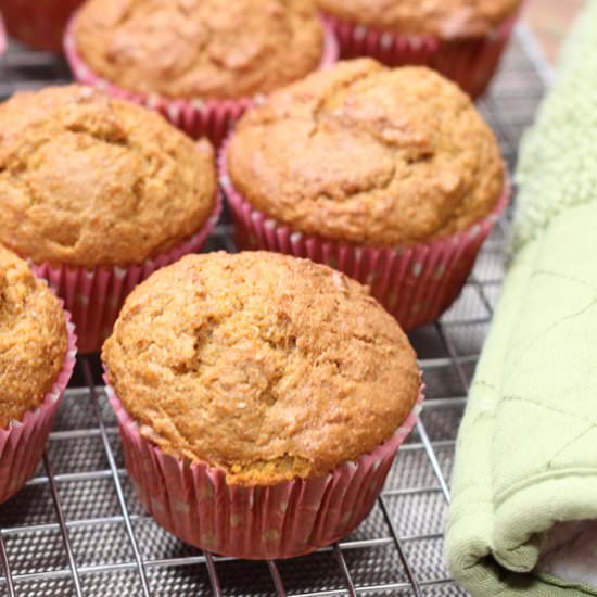 Whole Wheat Pumpkin Spice Muffins