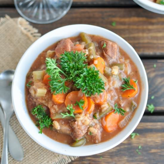 Crockpot Beef and Barley Stew