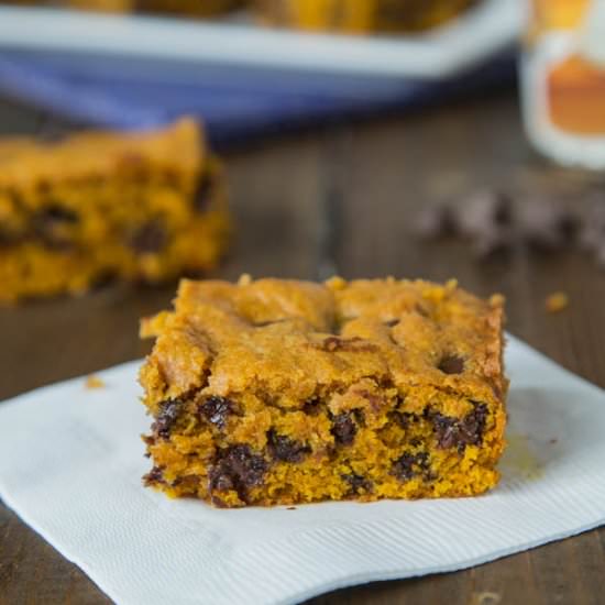 Pumpkin Chocolate Chip Bars