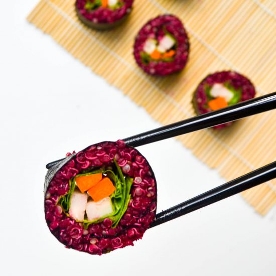 Beetroot Quinoa Vegetable Rolls
