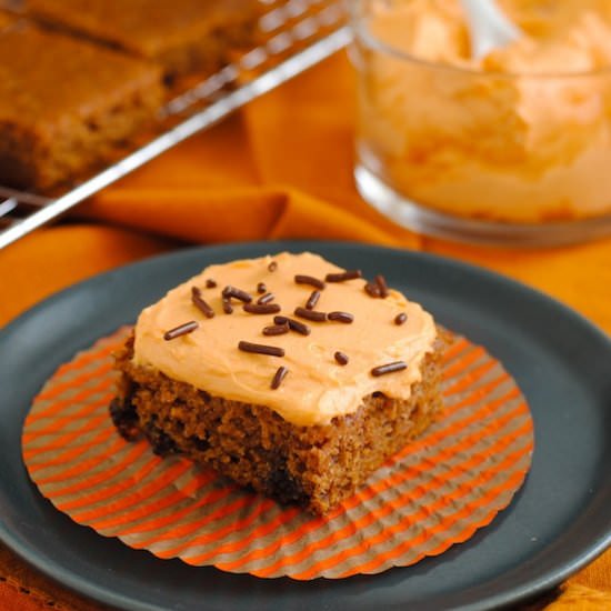 Applesauce Bars w/ Pumpkin Frosting
