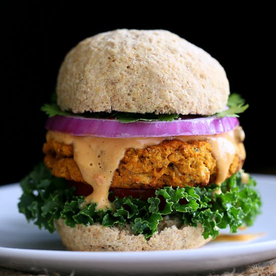 Sweet Potato Peanut Burger