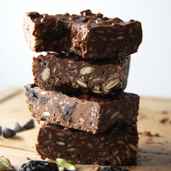 Chocolate PB Fudge Squares