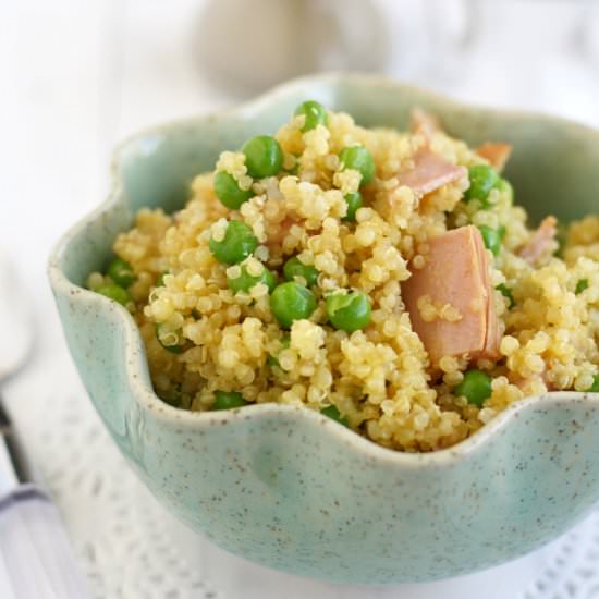 Honey Mustard Quinoa Salad with Ham