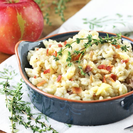 Apple, Bacon and Thyme Risotto