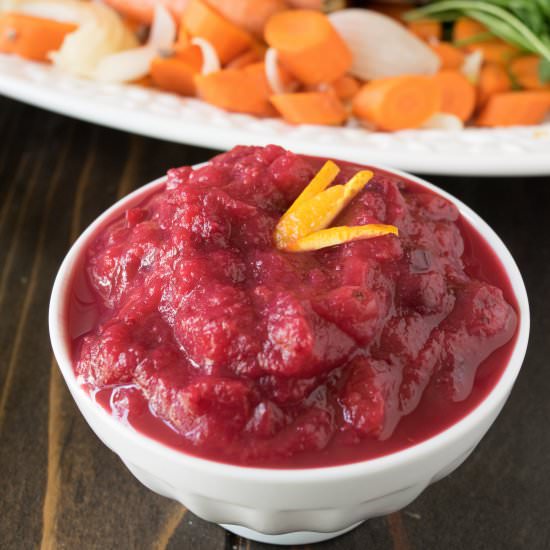Quick cranberry orange sauce