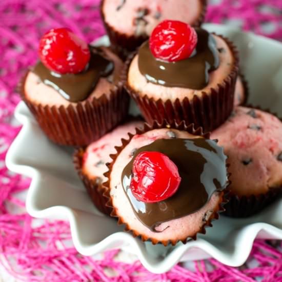 CHOCOLATE COVERED CHERRY MUFFINS
