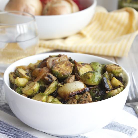 Brussels Sprouts with Onions