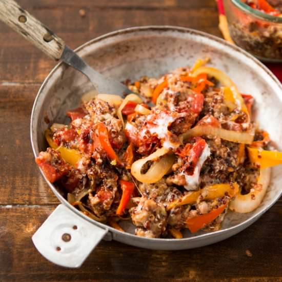 Quinoa Stuffed Peppers Casserole