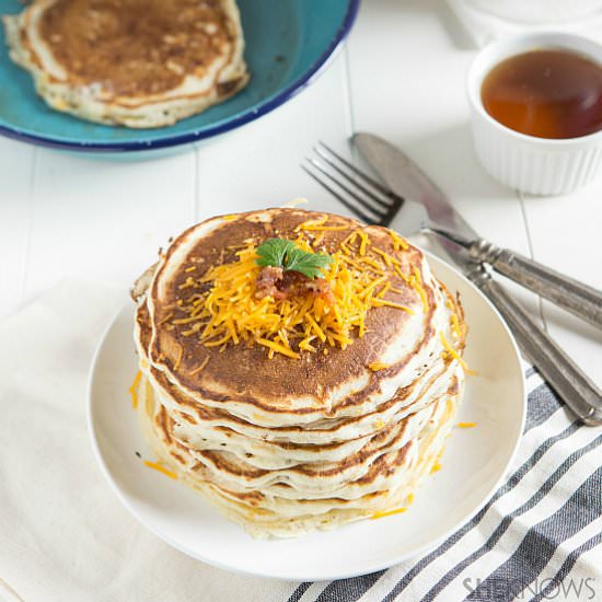 Bacon and Cheese Pancakes
